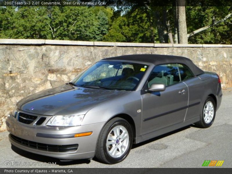 Steel Gray Metallic / Gray 2007 Saab 9-3 2.0T Convertible
