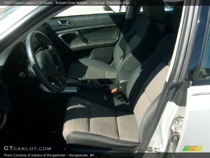Brilliant Silver Metallic / Charcoal Gray/Dusk Blue 2007 Subaru Legacy 2.5i Sedan