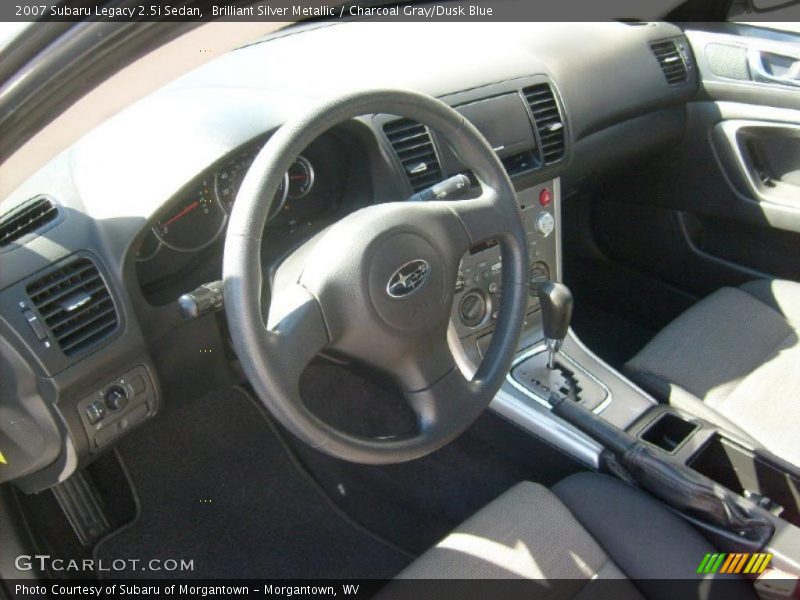 Brilliant Silver Metallic / Charcoal Gray/Dusk Blue 2007 Subaru Legacy 2.5i Sedan