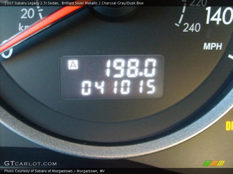 Brilliant Silver Metallic / Charcoal Gray/Dusk Blue 2007 Subaru Legacy 2.5i Sedan