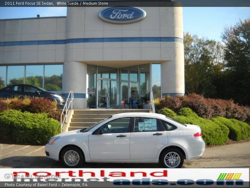 White Suede / Medium Stone 2011 Ford Focus SE Sedan