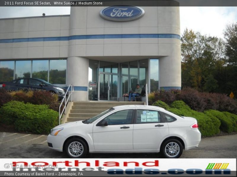 White Suede / Medium Stone 2011 Ford Focus SE Sedan