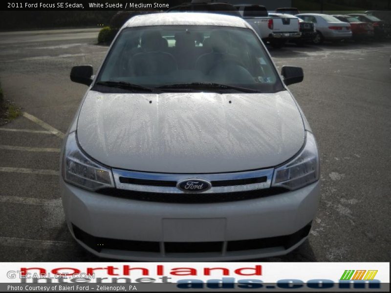White Suede / Medium Stone 2011 Ford Focus SE Sedan