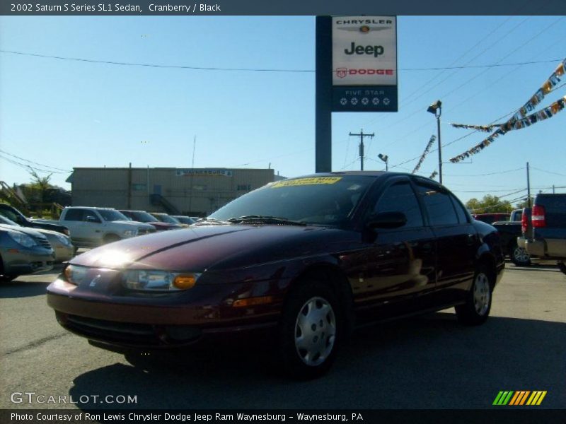 Cranberry / Black 2002 Saturn S Series SL1 Sedan