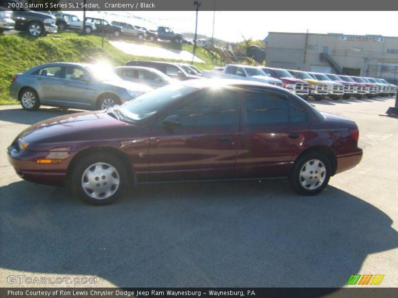 Cranberry / Black 2002 Saturn S Series SL1 Sedan