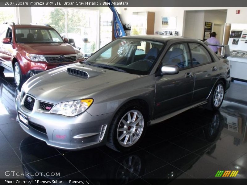 Urban Gray Metallic / Blue Alcantara 2007 Subaru Impreza WRX STi