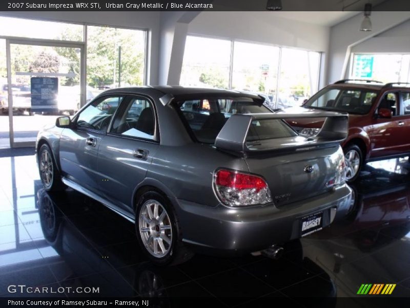 Urban Gray Metallic / Blue Alcantara 2007 Subaru Impreza WRX STi