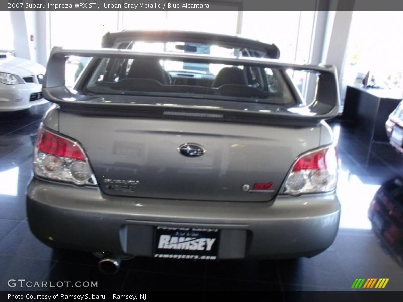 Urban Gray Metallic / Blue Alcantara 2007 Subaru Impreza WRX STi