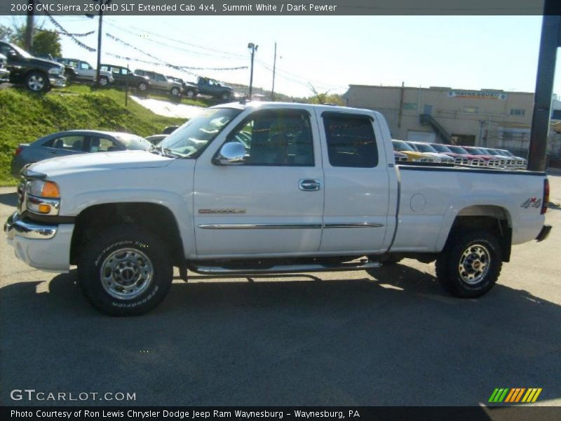 Summit White / Dark Pewter 2006 GMC Sierra 2500HD SLT Extended Cab 4x4