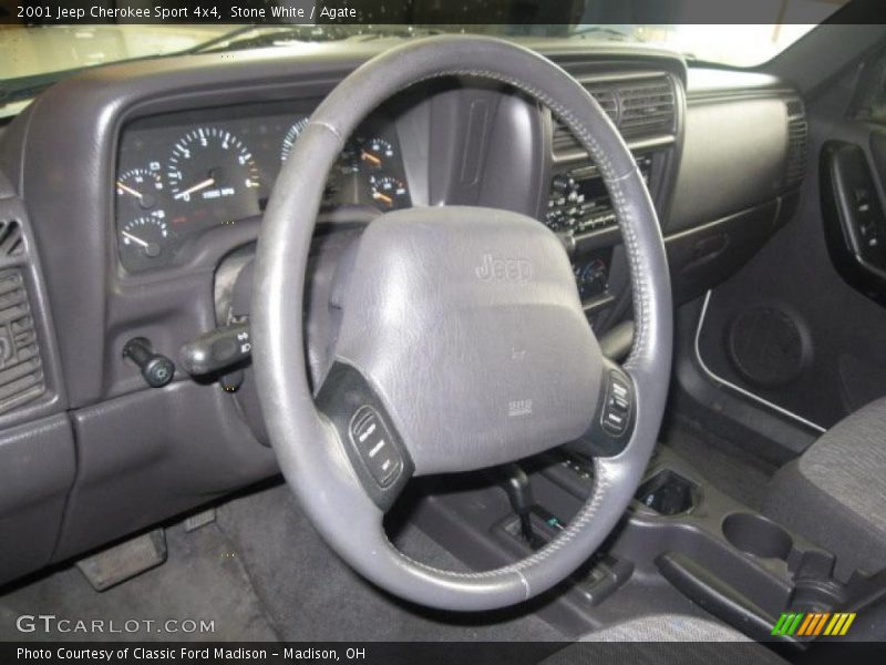 Stone White / Agate 2001 Jeep Cherokee Sport 4x4