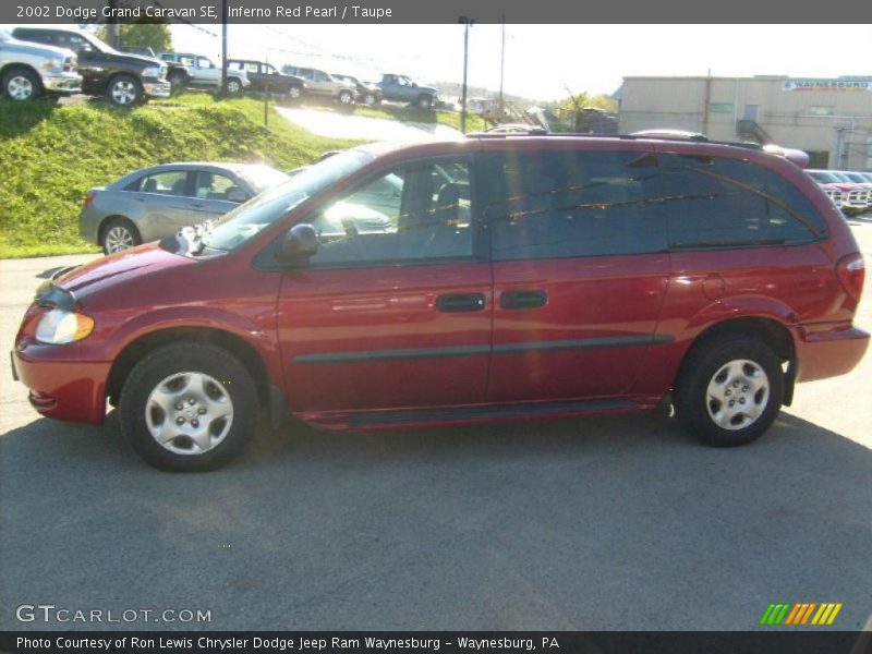 Inferno Red Pearl / Taupe 2002 Dodge Grand Caravan SE