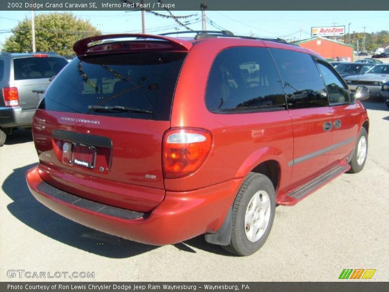 Inferno Red Pearl / Taupe 2002 Dodge Grand Caravan SE