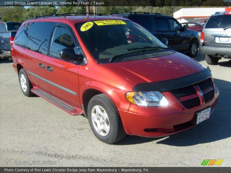 Inferno Red Pearl / Taupe 2002 Dodge Grand Caravan SE