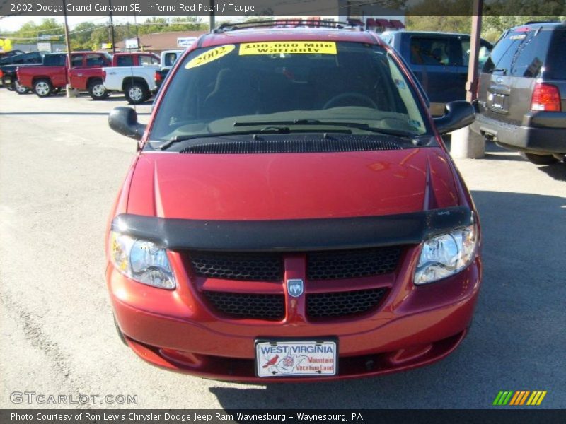 Inferno Red Pearl / Taupe 2002 Dodge Grand Caravan SE