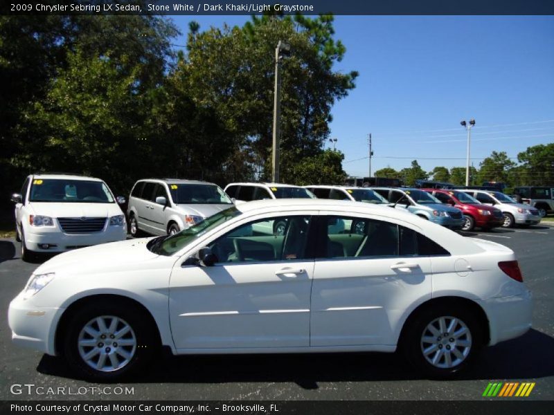 Stone White / Dark Khaki/Light Graystone 2009 Chrysler Sebring LX Sedan
