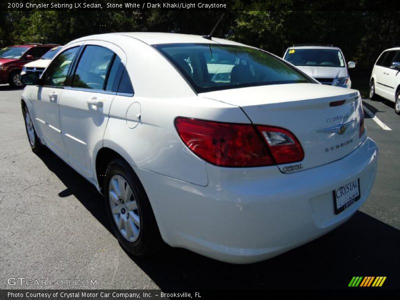 Stone White / Dark Khaki/Light Graystone 2009 Chrysler Sebring LX Sedan