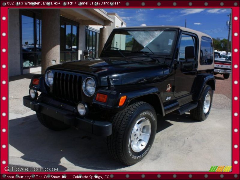 Black / Camel Beige/Dark Green 2002 Jeep Wrangler Sahara 4x4