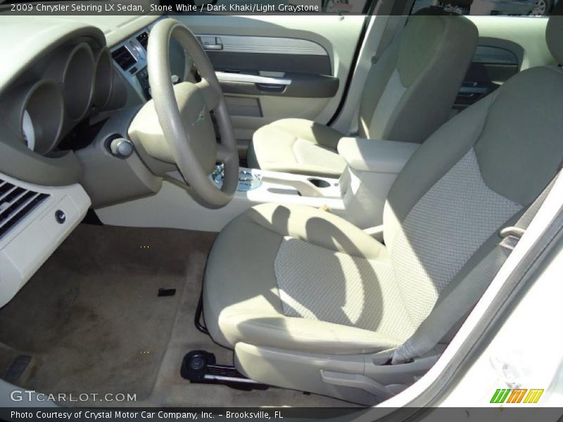 Stone White / Dark Khaki/Light Graystone 2009 Chrysler Sebring LX Sedan