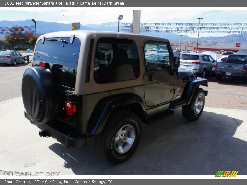 Black / Camel Beige/Dark Green 2002 Jeep Wrangler Sahara 4x4