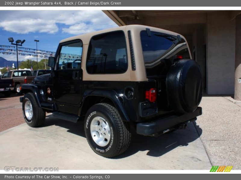 Black / Camel Beige/Dark Green 2002 Jeep Wrangler Sahara 4x4