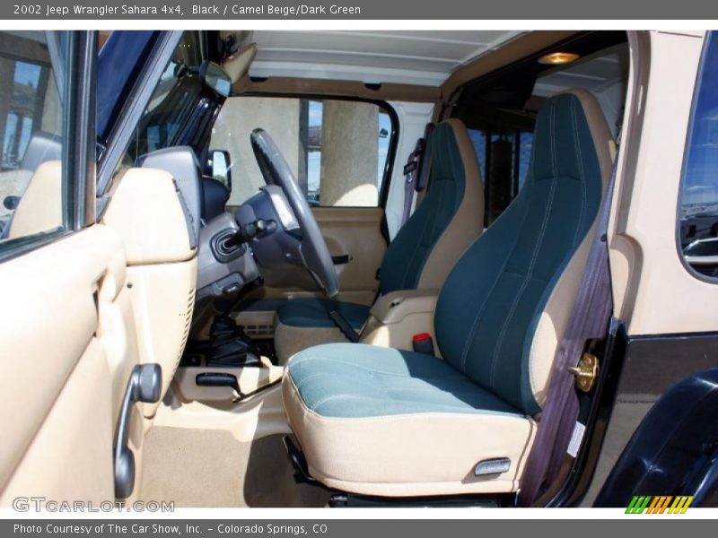 Black / Camel Beige/Dark Green 2002 Jeep Wrangler Sahara 4x4