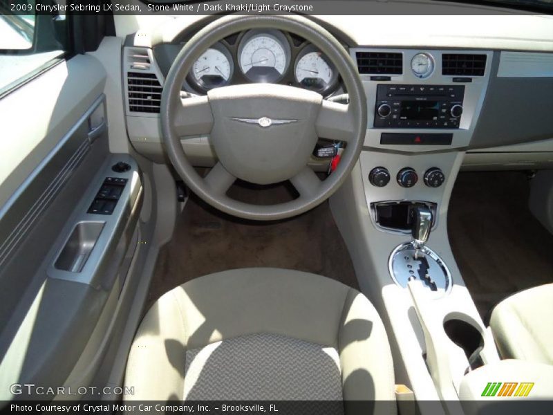 Stone White / Dark Khaki/Light Graystone 2009 Chrysler Sebring LX Sedan
