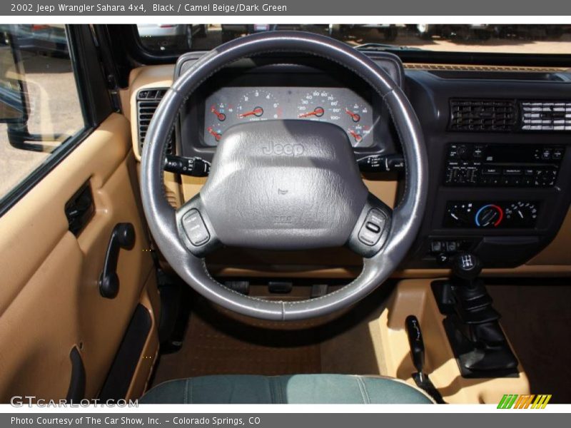 Black / Camel Beige/Dark Green 2002 Jeep Wrangler Sahara 4x4