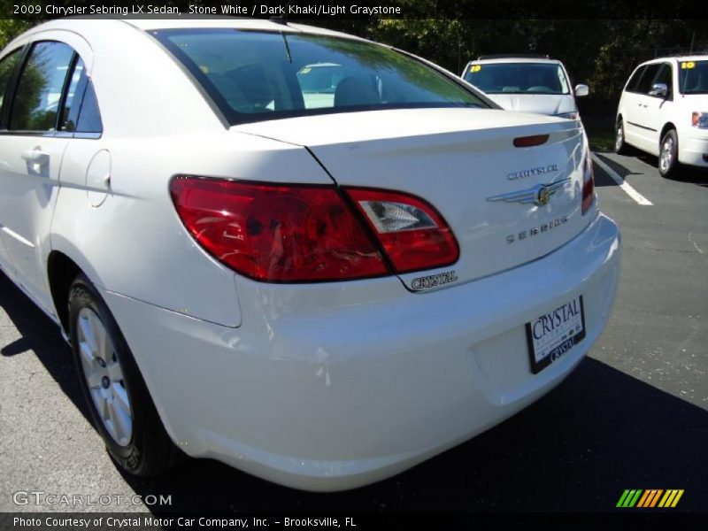 Stone White / Dark Khaki/Light Graystone 2009 Chrysler Sebring LX Sedan