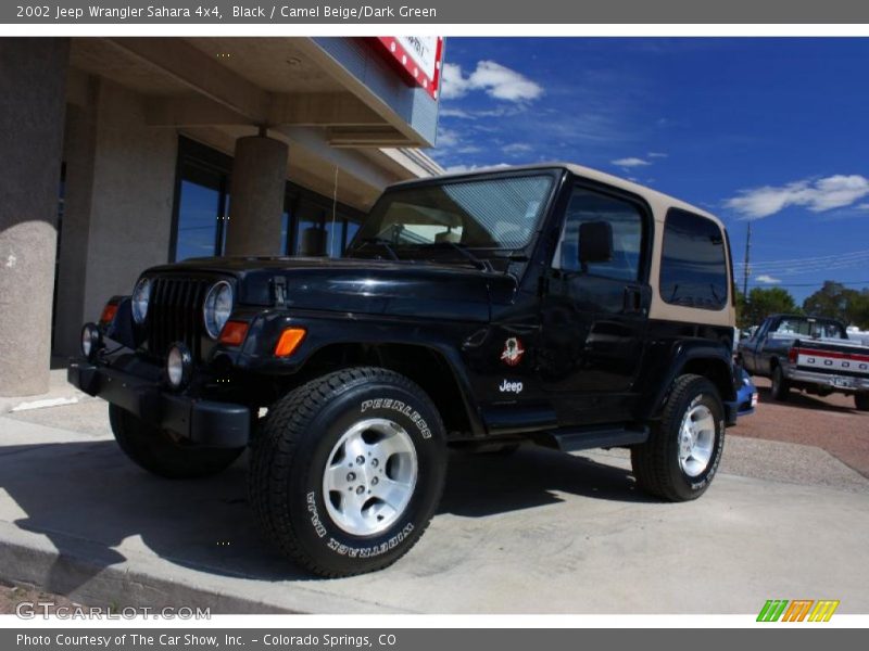 Black / Camel Beige/Dark Green 2002 Jeep Wrangler Sahara 4x4