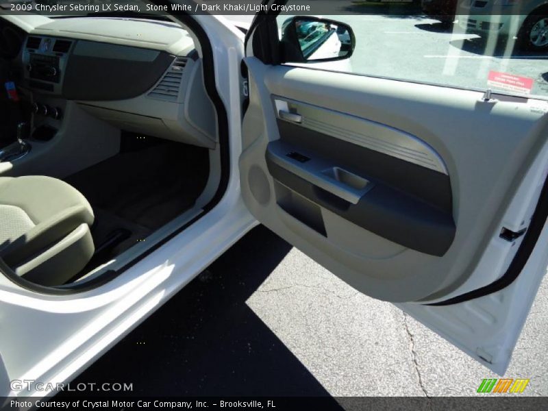 Stone White / Dark Khaki/Light Graystone 2009 Chrysler Sebring LX Sedan