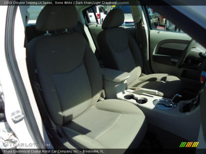 Stone White / Dark Khaki/Light Graystone 2009 Chrysler Sebring LX Sedan