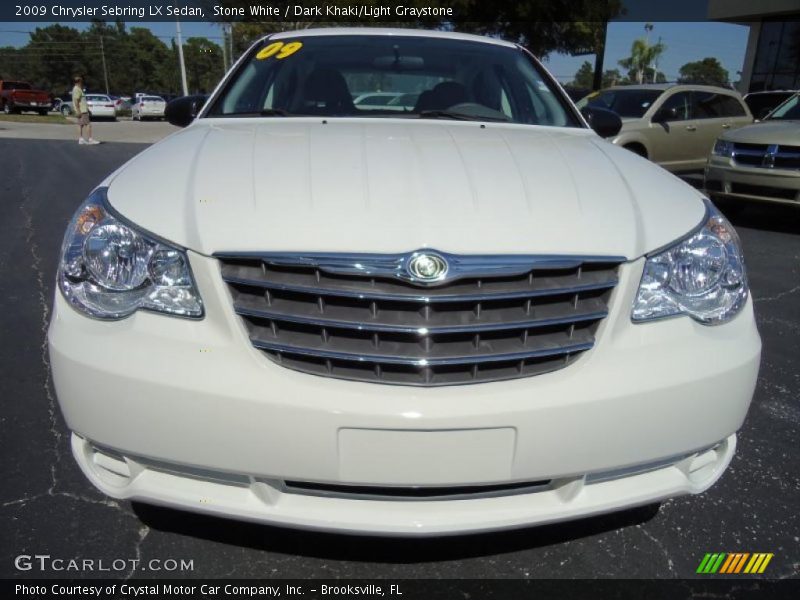 Stone White / Dark Khaki/Light Graystone 2009 Chrysler Sebring LX Sedan