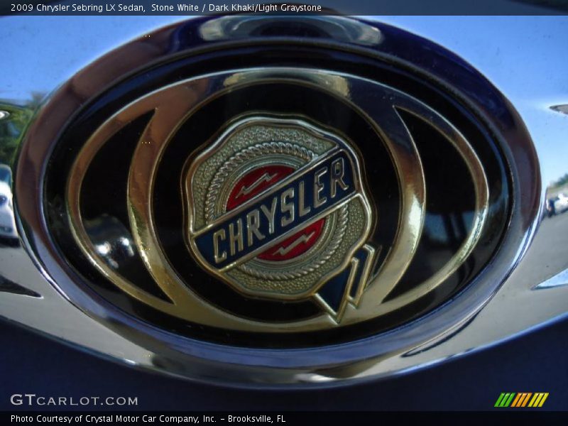 Stone White / Dark Khaki/Light Graystone 2009 Chrysler Sebring LX Sedan