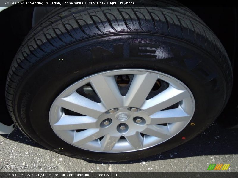 Stone White / Dark Khaki/Light Graystone 2009 Chrysler Sebring LX Sedan