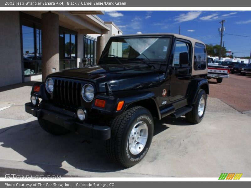 Black / Camel Beige/Dark Green 2002 Jeep Wrangler Sahara 4x4