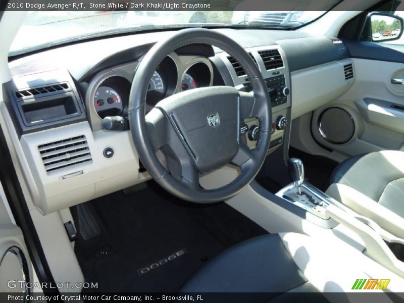 Stone White / Dark Khaki/Light Graystone 2010 Dodge Avenger R/T