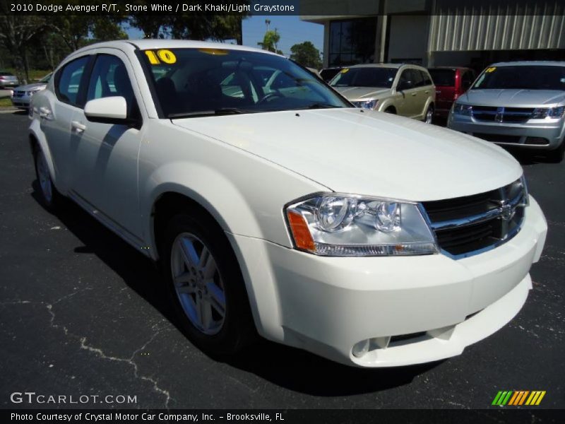 Stone White / Dark Khaki/Light Graystone 2010 Dodge Avenger R/T
