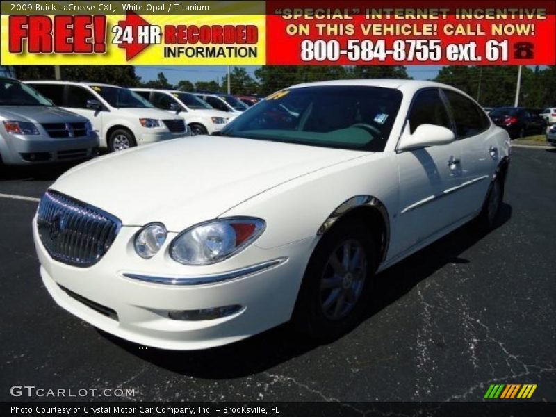 White Opal / Titanium 2009 Buick LaCrosse CXL