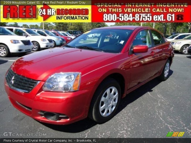 Rave Red Pearl / Medium Gray 2009 Mitsubishi Galant ES
