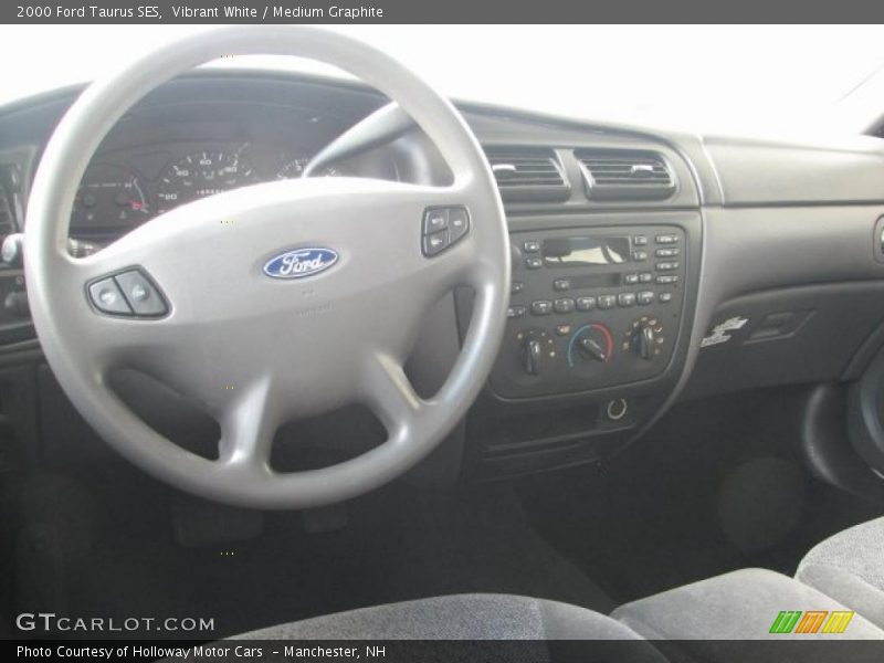 Vibrant White / Medium Graphite 2000 Ford Taurus SES