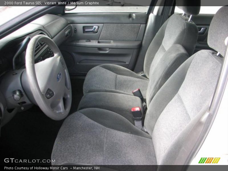 Vibrant White / Medium Graphite 2000 Ford Taurus SES