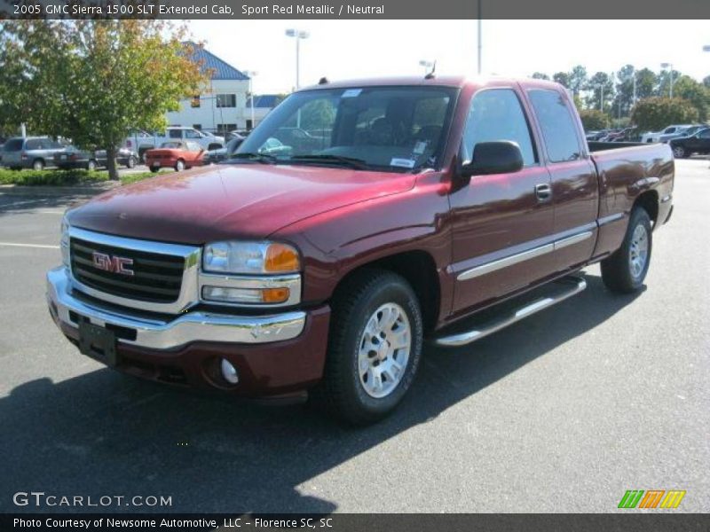 Sport Red Metallic / Neutral 2005 GMC Sierra 1500 SLT Extended Cab