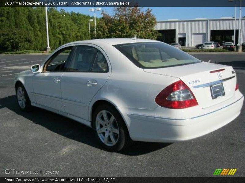 Arctic White / Black/Sahara Beige 2007 Mercedes-Benz E 350 Sedan