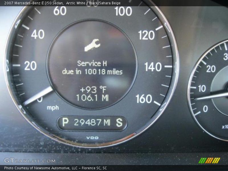 Arctic White / Black/Sahara Beige 2007 Mercedes-Benz E 350 Sedan