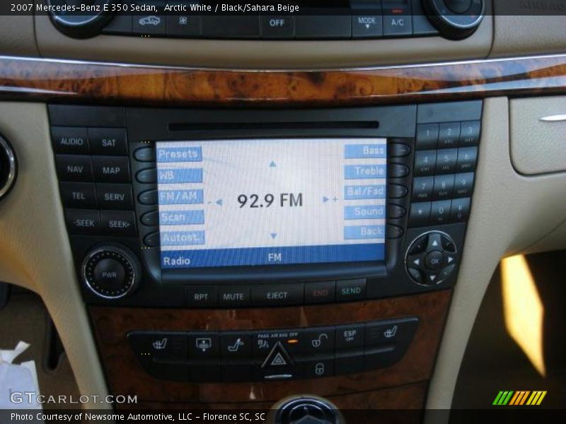 Arctic White / Black/Sahara Beige 2007 Mercedes-Benz E 350 Sedan