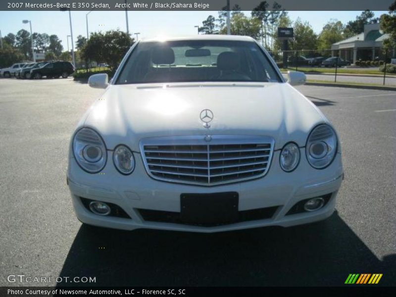 Arctic White / Black/Sahara Beige 2007 Mercedes-Benz E 350 Sedan