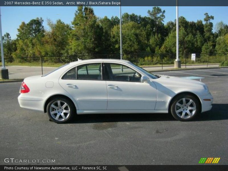 Arctic White / Black/Sahara Beige 2007 Mercedes-Benz E 350 Sedan