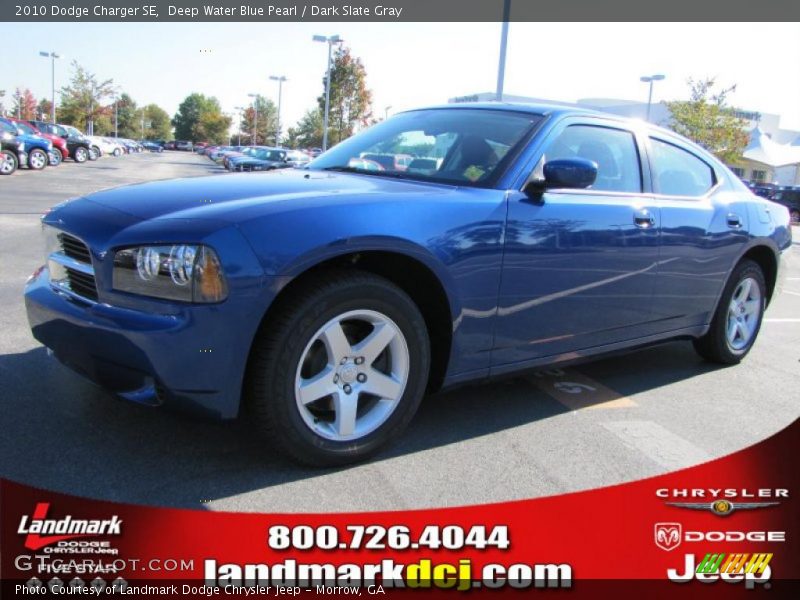 Deep Water Blue Pearl / Dark Slate Gray 2010 Dodge Charger SE