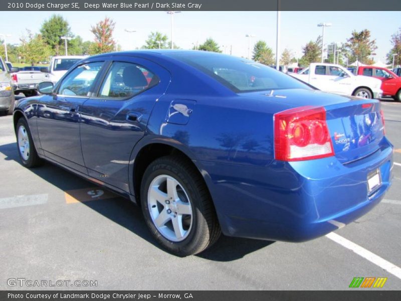 Deep Water Blue Pearl / Dark Slate Gray 2010 Dodge Charger SE