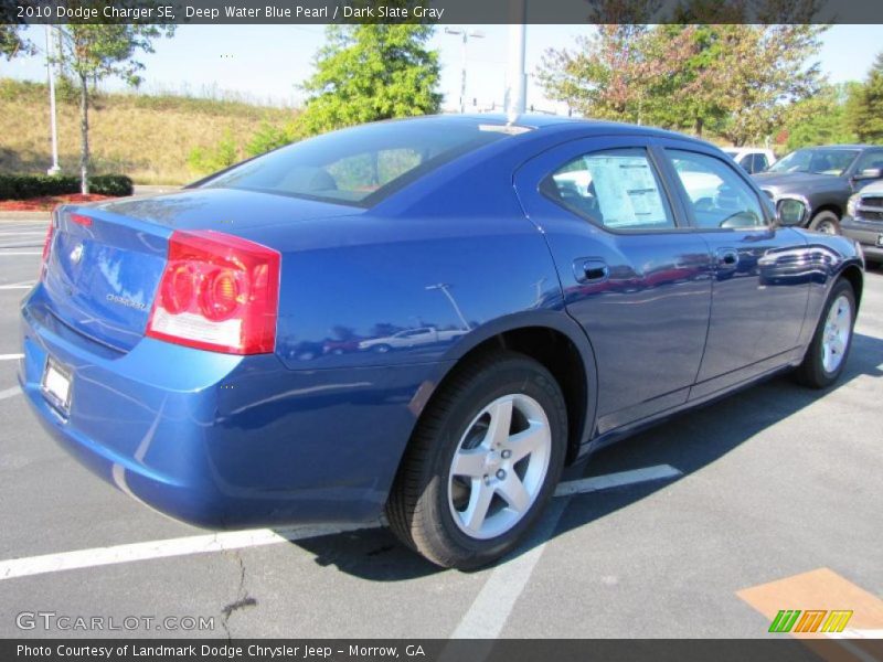 Deep Water Blue Pearl / Dark Slate Gray 2010 Dodge Charger SE